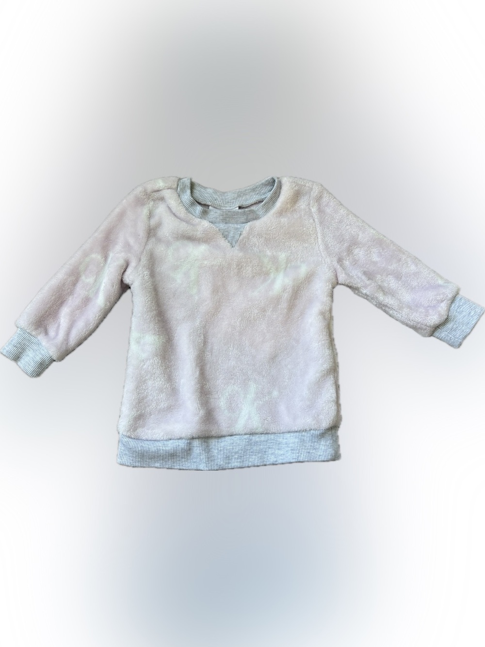Calvin Klein Jeans Cozy Plush Crewneck Sweatshirt in Light Pink